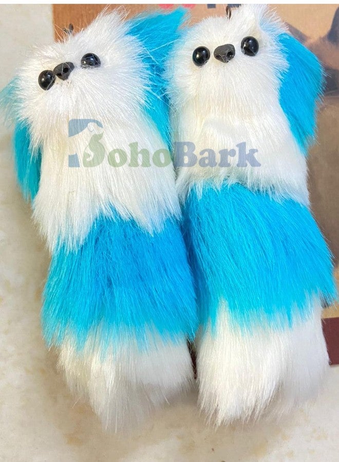 BohoBark Cat MiceToy Stuffed 2PCS Novelty Biteproof Pet Catnip Toy Kitten Interactive Toy Chewing Biting Hunting Chasing Activity Exercise Small for Cat Toy (2pcs Set) Sky Blue - Image 1